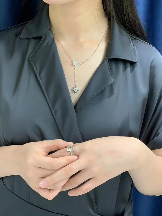White Crystal Necklace Gift for Qixi Festival